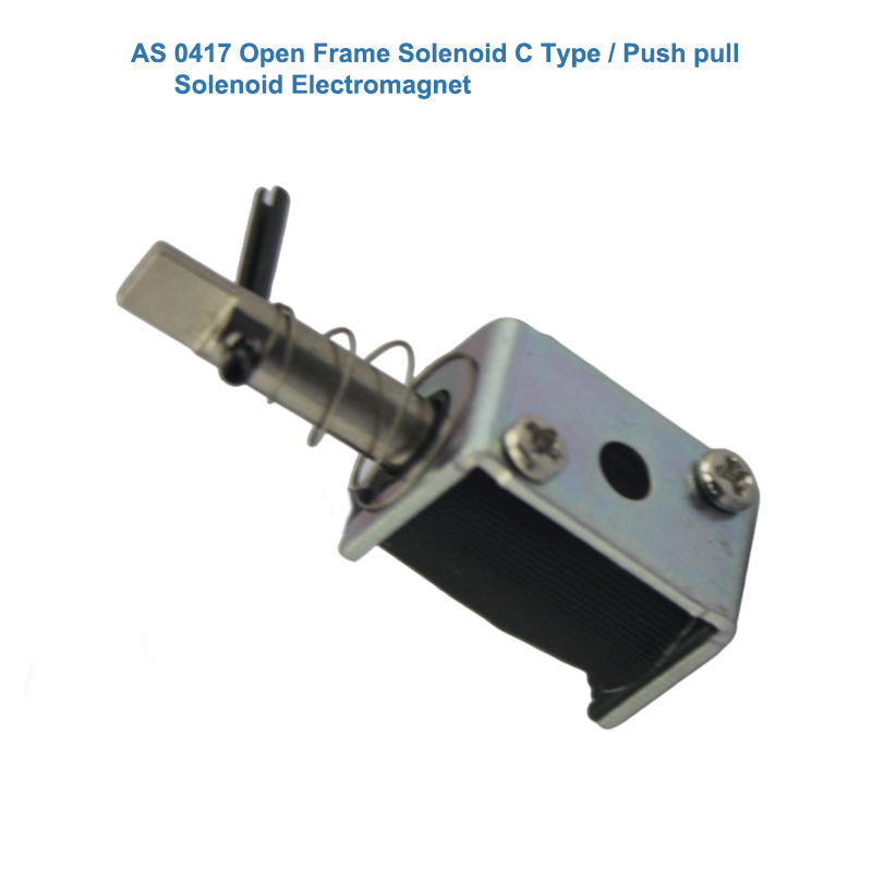 AS 0417 Industrial Solenoid | C Type Open Frame Push Pull Electromagnet