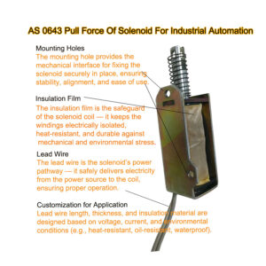 AS-0643 Pull Type Boxing Solenoid – 24V DC High Reliability Design