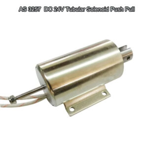 AS-3257 High Pull Force 24V DC Tubular Solenoid with Push and Pull Action for Load Bearing Applications